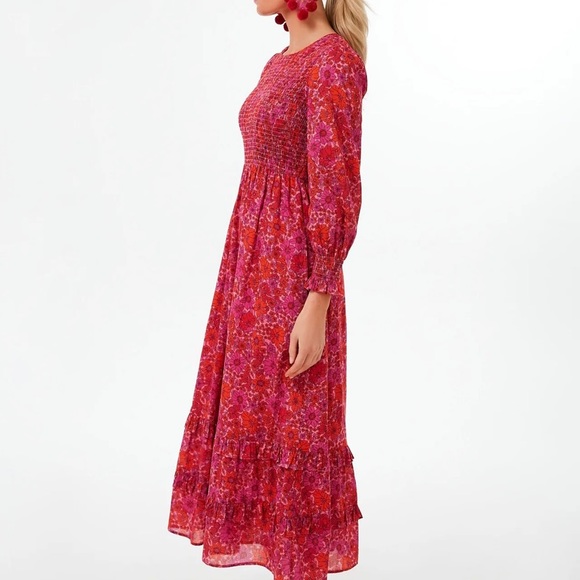 Tuckernuck, Pink City Prints Isabel Classic Dress in Vintage Poppy. Size XS - Picture 2 of 5